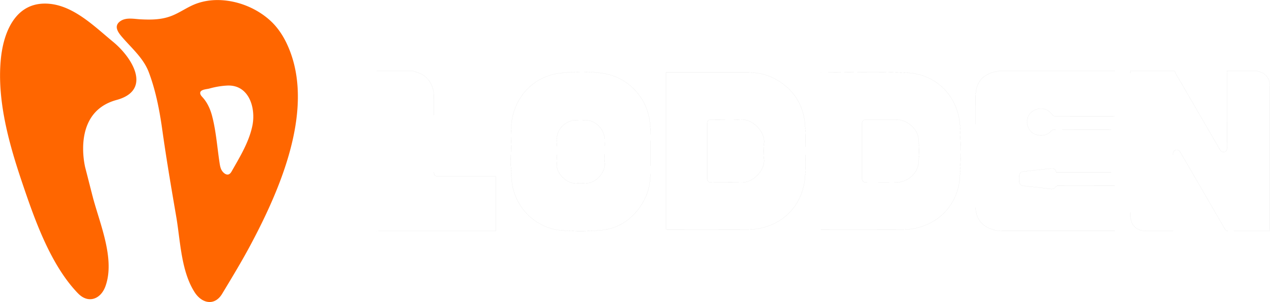 LODDEN Logo - White